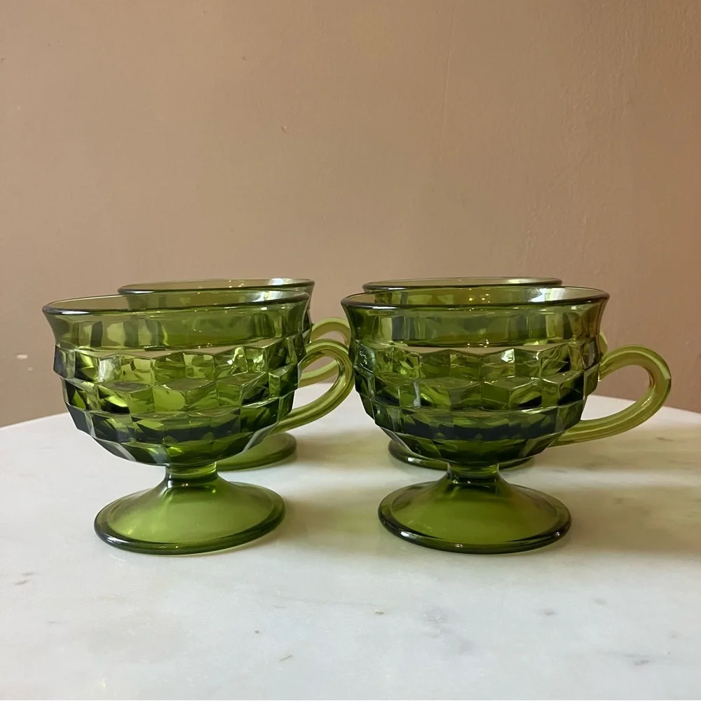 INDIANA GLASS Whitehall Colony Punch Cups Set of 4